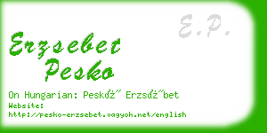 erzsebet pesko business card